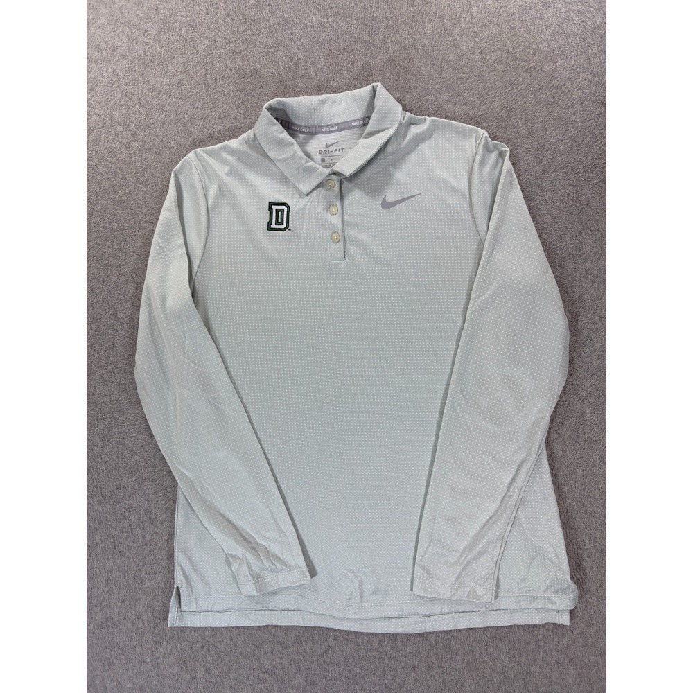 Dartmouth Big Green Nike Stitched Logo Campus Polo Shirt (Women's Large) Gray